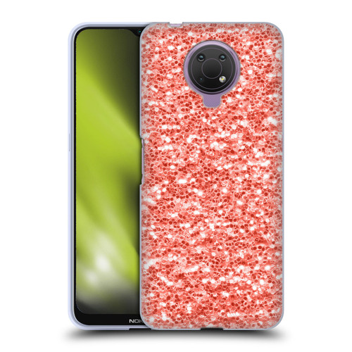 PLdesign Sparkly Coral Coral Sparkle Soft Gel Case for Nokia G10