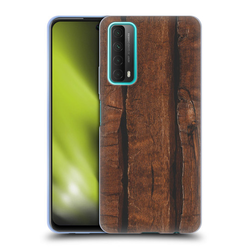 PLdesign Wood And Rust Prints Rustic Brown Old Wood Soft Gel Case for Huawei P Smart (2021)