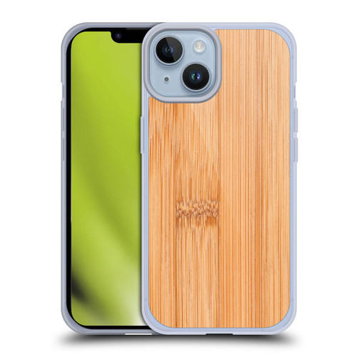 PLdesign Wood And Rust Prints Light Brown Bamboo Soft Gel Case for Apple iPhone 14