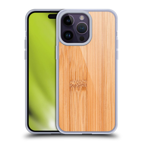 PLdesign Wood And Rust Prints Light Brown Bamboo Soft Gel Case for Apple iPhone 14 Pro Max