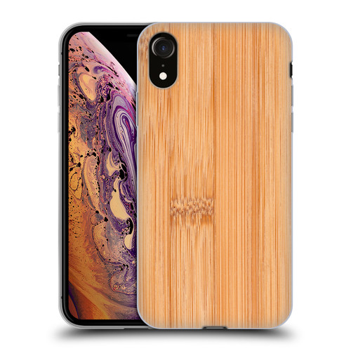 PLdesign Wood And Rust Prints Light Brown Bamboo Soft Gel Case for Apple iPhone XR