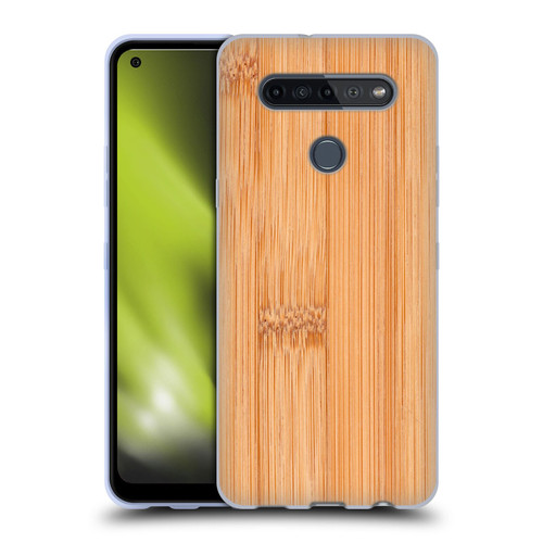 PLdesign Wood And Rust Prints Light Brown Bamboo Soft Gel Case for LG K51S