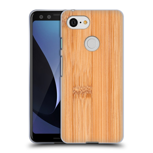 PLdesign Wood And Rust Prints Light Brown Bamboo Soft Gel Case for Google Pixel 3