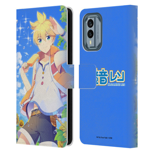 Hatsune Miku Characters Kagamine Len Leather Book Wallet Case Cover For Nokia X30