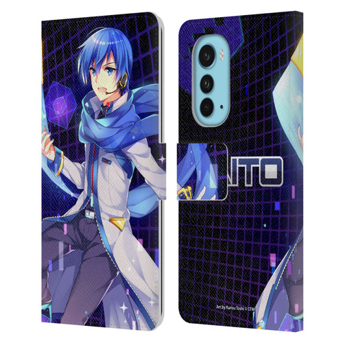 Hatsune Miku Characters Kaito Leather Book Wallet Case Cover For Motorola Edge (2022)