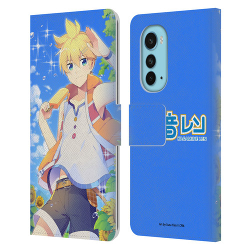 Hatsune Miku Characters Kagamine Len Leather Book Wallet Case Cover For Motorola Edge (2022)