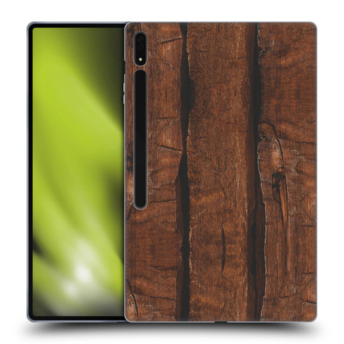 PLdesign Wood And Rust Prints Rustic Brown Old Wood Soft Gel Case for Samsung Galaxy Tab S8 Ultra