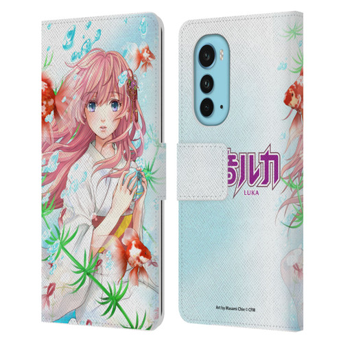 Hatsune Miku Characters Megurine Luka Leather Book Wallet Case Cover For Motorola Edge (2022)