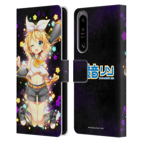 Hatsune Miku Characters Kagamine Rin Leather Book Wallet Case Cover For Sony Xperia 1 IV