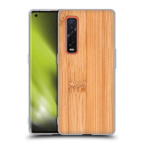 PLdesign Wood And Rust Prints Light Brown Bamboo Soft Gel Case for OPPO Find X2 Pro 5G