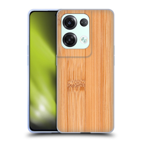 PLdesign Wood And Rust Prints Light Brown Bamboo Soft Gel Case for OPPO Reno8 Pro