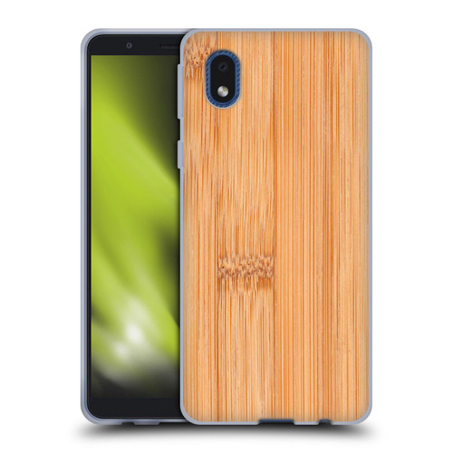 PLdesign Wood And Rust Prints Light Brown Bamboo Soft Gel Case for Samsung Galaxy A01 Core (2020)