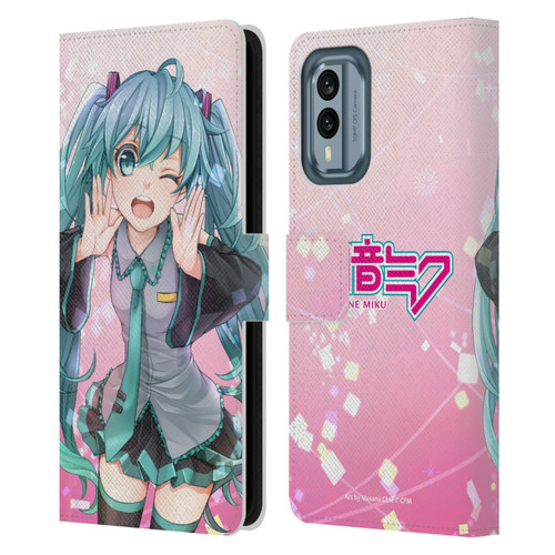 Hatsune Miku Graphics Wink Leather Book Wallet Case Cover For Nokia X30