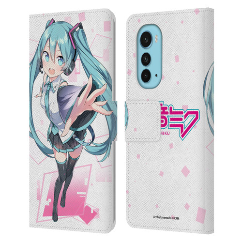 Hatsune Miku Graphics Cute Leather Book Wallet Case Cover For Motorola Edge (2022)