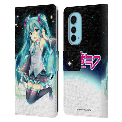 Hatsune Miku Graphics Night Sky Leather Book Wallet Case Cover For Motorola Edge (2022)