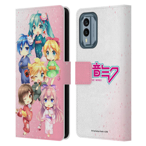 Hatsune Miku Virtual Singers Characters Leather Book Wallet Case Cover For Nokia X30