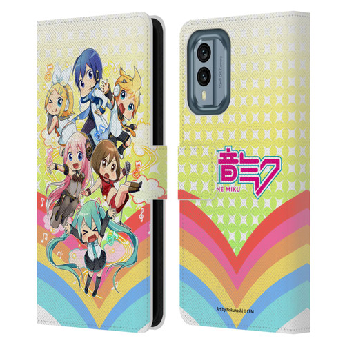 Hatsune Miku Virtual Singers Rainbow Leather Book Wallet Case Cover For Nokia X30