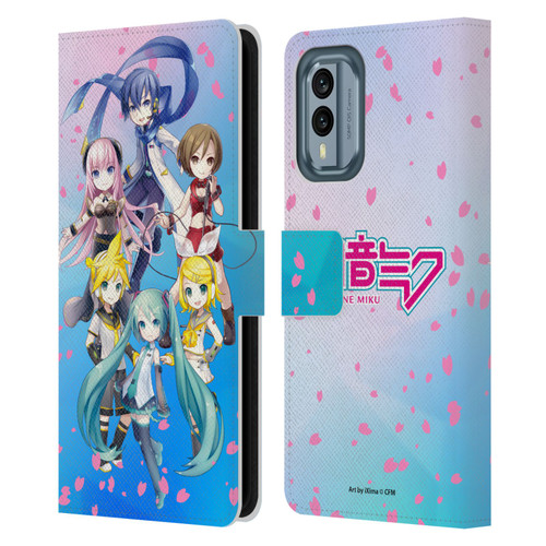 Hatsune Miku Virtual Singers Sakura Leather Book Wallet Case Cover For Nokia X30