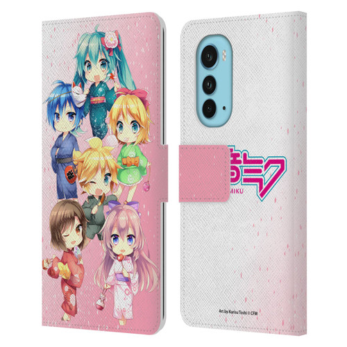 Hatsune Miku Virtual Singers Characters Leather Book Wallet Case Cover For Motorola Edge (2022)