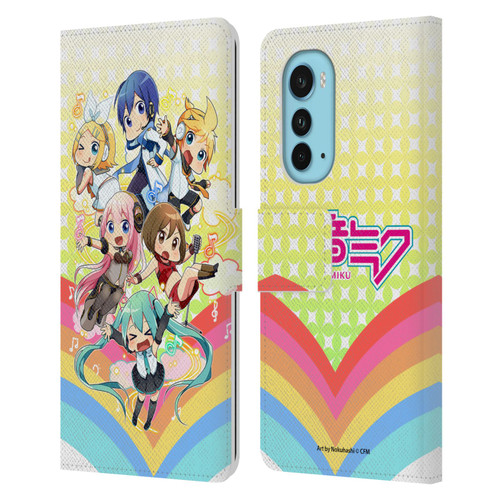 Hatsune Miku Virtual Singers Rainbow Leather Book Wallet Case Cover For Motorola Edge (2022)