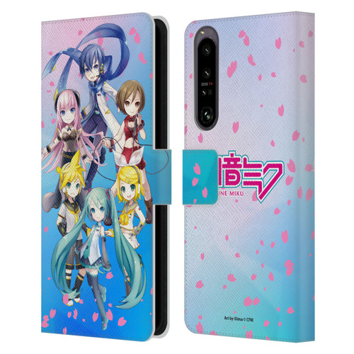 Hatsune Miku Virtual Singers Sakura Leather Book Wallet Case Cover For Sony Xperia 1 IV