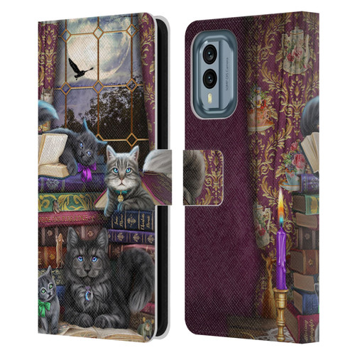 Brigid Ashwood Cats Storytime Cats And Books Leather Book Wallet Case Cover For Nokia X30