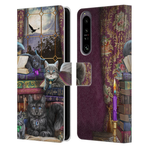 Brigid Ashwood Cats Storytime Cats And Books Leather Book Wallet Case Cover For Sony Xperia 1 IV