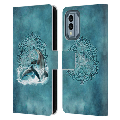 Brigid Ashwood Celtic Wisdom Dolphin Leather Book Wallet Case Cover For Nokia X30