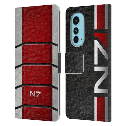 EA Bioware Mass Effect Graphics N7 Logo Armor Leather Book Wallet Case Cover For Motorola Edge (2022)