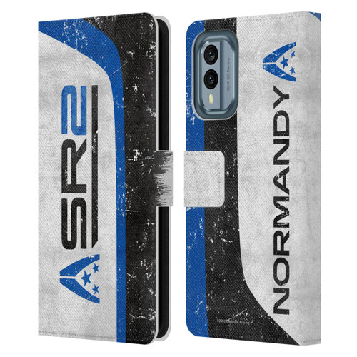 EA Bioware Mass Effect 3 Badges And Logos SR2 Normandy Leather Book Wallet Case Cover For Nokia X30