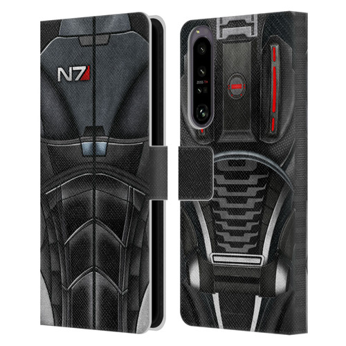 EA Bioware Mass Effect Armor Collection N7 Leather Book Wallet Case Cover For Sony Xperia 1 IV