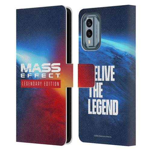 EA Bioware Mass Effect Legendary Graphics Logo Key Art Leather Book Wallet Case Cover For Nokia X30