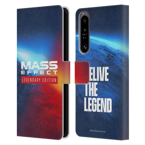 EA Bioware Mass Effect Legendary Graphics Logo Key Art Leather Book Wallet Case Cover For Sony Xperia 1 IV