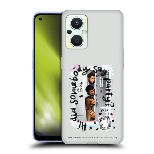 Friends TV Show Doodle Art Somebody Say Party Soft Gel Case for OPPO Reno8 Lite