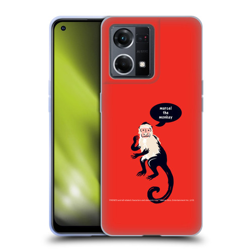 Friends TV Show Iconic Marcel The Monkey Soft Gel Case for OPPO Reno8 4G
