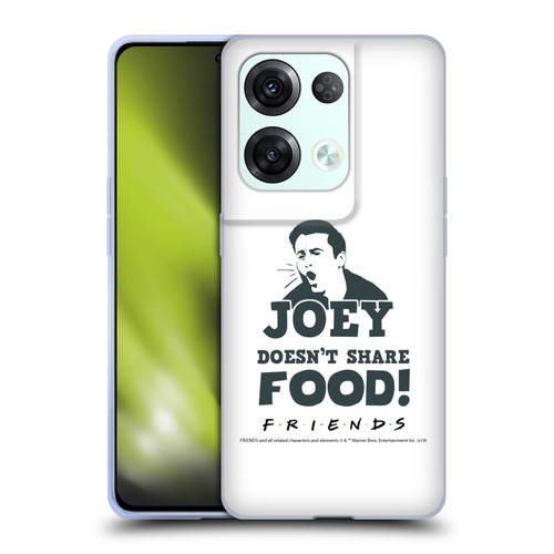 Friends TV Show Quotes Joey Food Soft Gel Case for OPPO Reno8 Pro