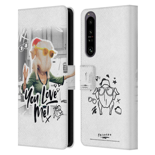 Friends TV Show Doodle Art You Love Me Leather Book Wallet Case Cover For Sony Xperia 1 IV