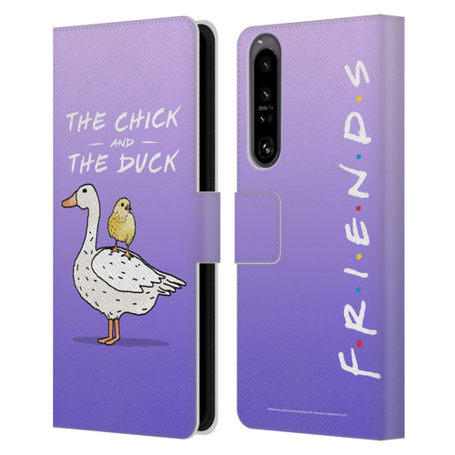 Friends TV Show Key Art Chick And Duck Leather Book Wallet Case Cover For Sony Xperia 1 IV