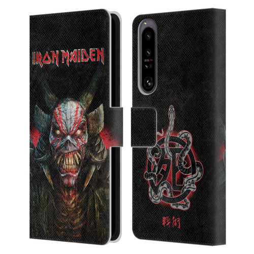 Iron Maiden Senjutsu Back Cover Death Snake Leather Book Wallet Case Cover For Sony Xperia 1 IV