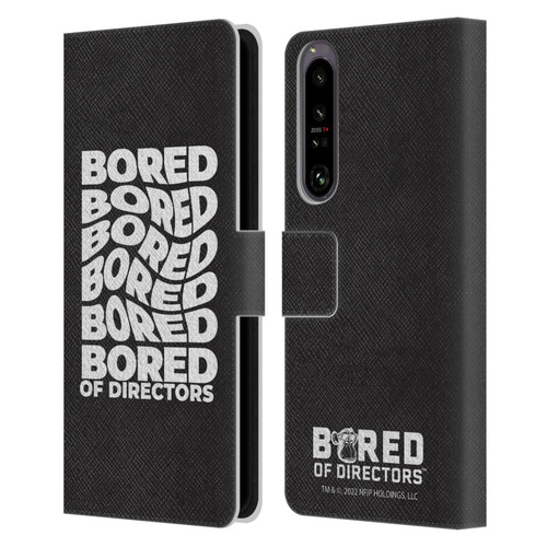 Bored of Directors Graphics Bored Leather Book Wallet Case Cover For Sony Xperia 1 IV