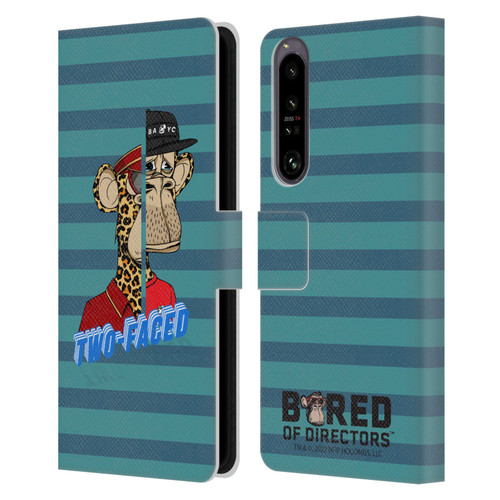 Bored of Directors Key Art Two-Faced Leather Book Wallet Case Cover For Sony Xperia 1 IV