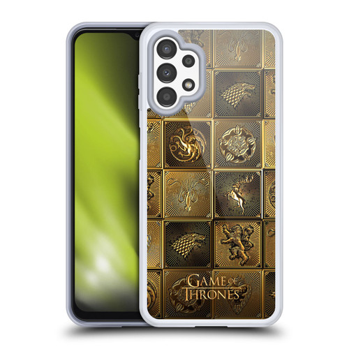 HBO Game of Thrones Golden Sigils All Houses Soft Gel Case for Samsung Galaxy A13 (2022)