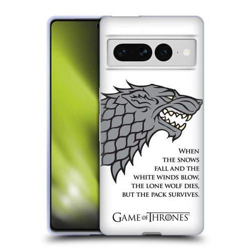 HBO Game of Thrones Graphics White Winds Soft Gel Case for Google Pixel 7 Pro
