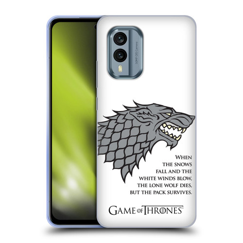 HBO Game of Thrones Graphics White Winds Soft Gel Case for Nokia X30