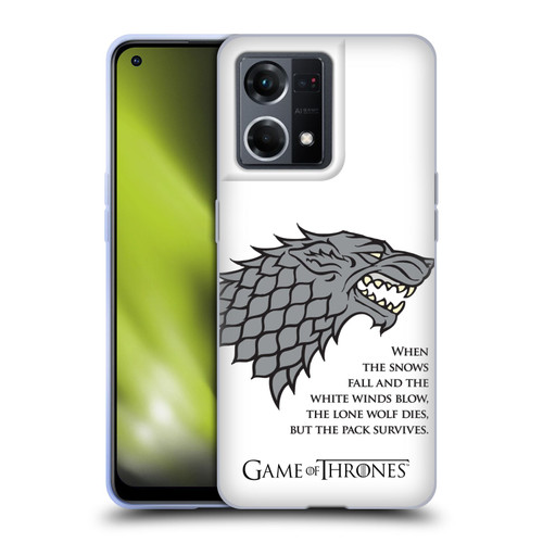 HBO Game of Thrones Graphics White Winds Soft Gel Case for OPPO Reno8 4G