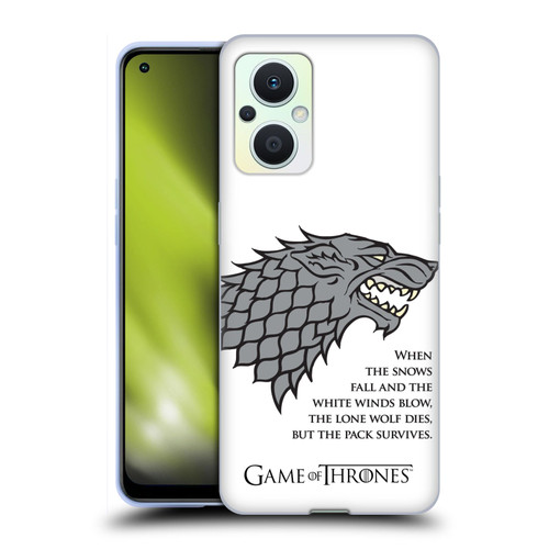 HBO Game of Thrones Graphics White Winds Soft Gel Case for OPPO Reno8 Lite
