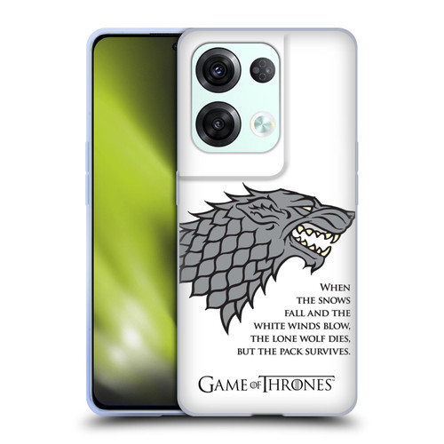 HBO Game of Thrones Graphics White Winds Soft Gel Case for OPPO Reno8 Pro