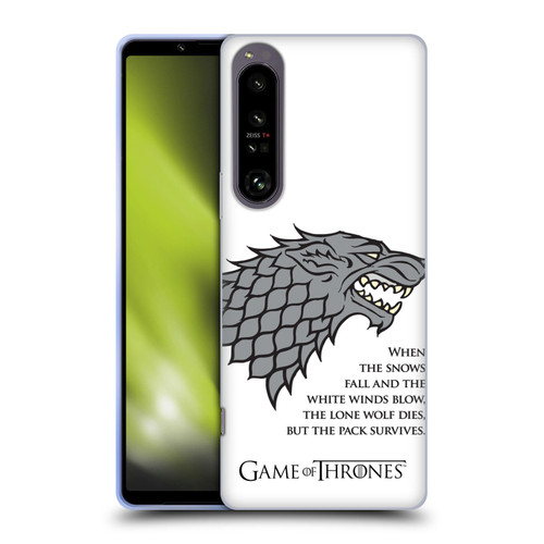 HBO Game of Thrones Graphics White Winds Soft Gel Case for Sony Xperia 1 IV