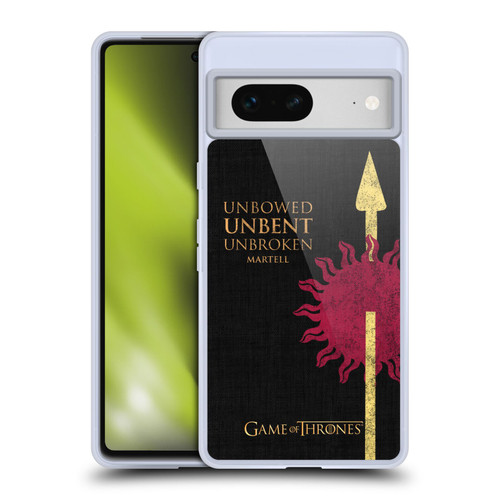 HBO Game of Thrones House Mottos Martell Soft Gel Case for Google Pixel 7
