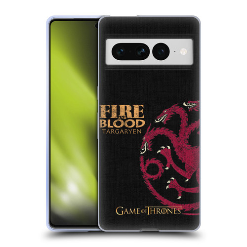 HBO Game of Thrones House Mottos Targaryen Soft Gel Case for Google Pixel 7 Pro